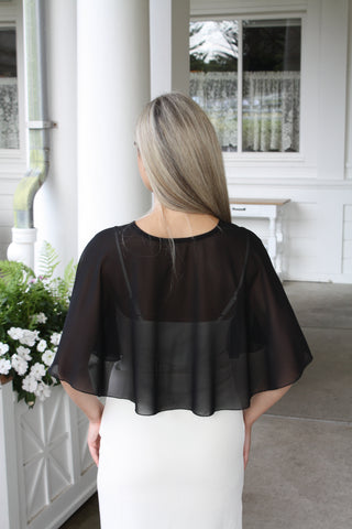 Black Chiffon Bolero