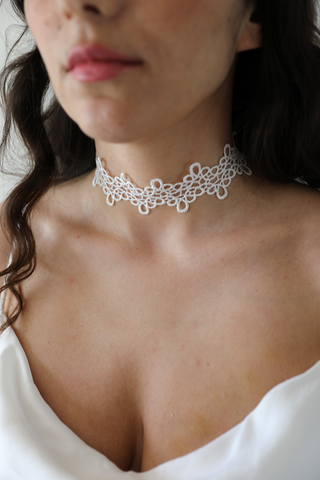 White Lace Choker