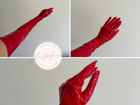 Red Long Gloves