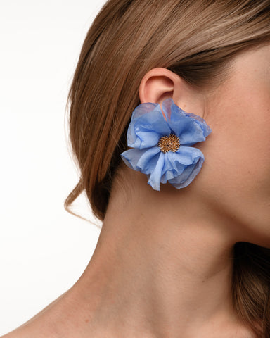 Blue Flower Earrings