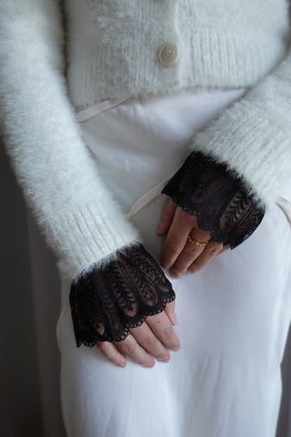 Black Lace Wrist Cuffs