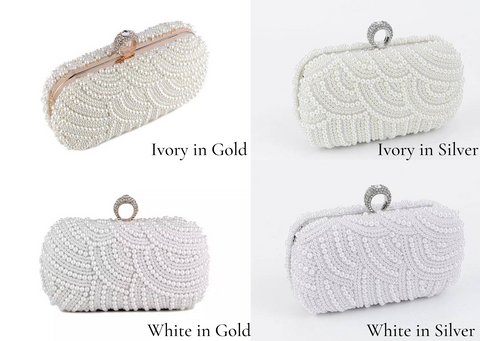 White Pearl Wedding Purse