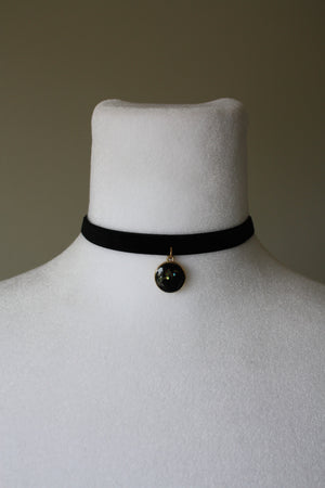 Black Velvet Choker with Charm