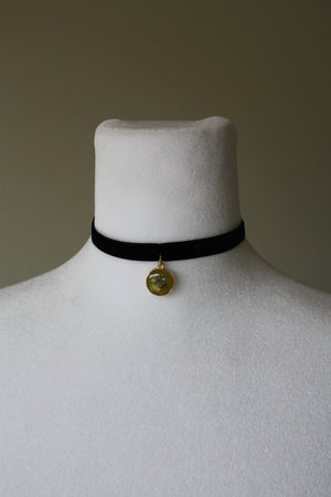 Black Velvet Choker with Charm