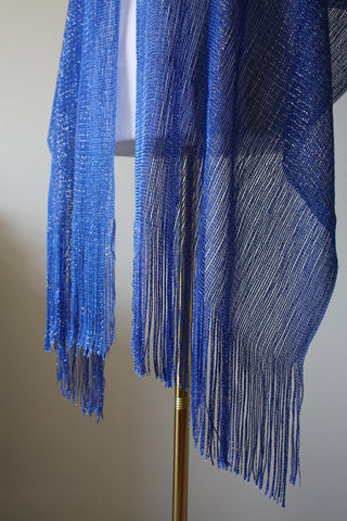 Blue Glitter Shawl