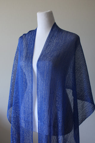 Blue Glitter Shawl