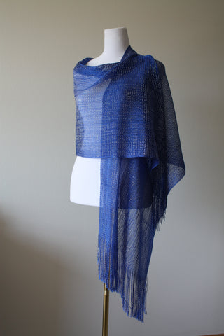 Blue Glitter Shawl