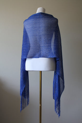 Blue Glitter Shawl