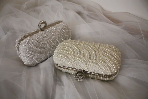 White Pearl Wedding Purse