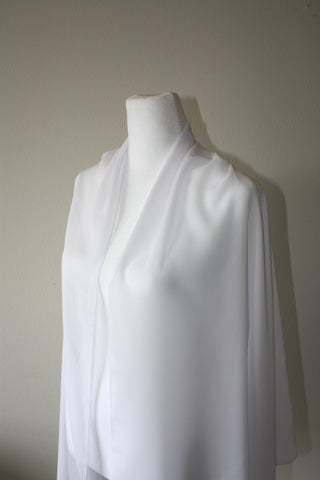 White Chiffon Shawl