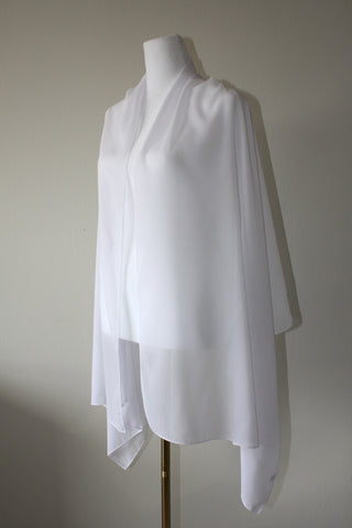 White Chiffon Shawl