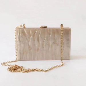 Champagne Marble Clutch