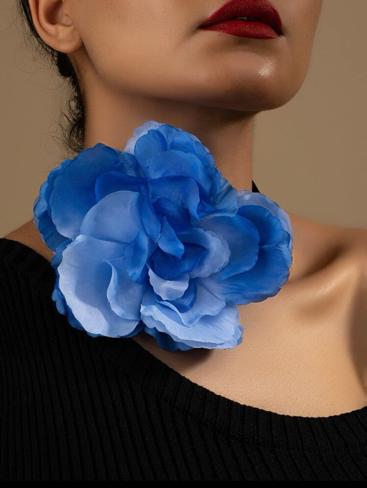 Blue Flower Choker