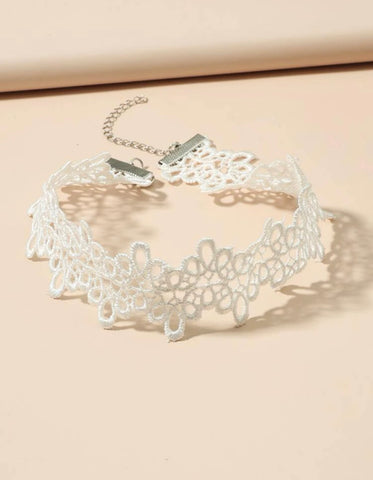 White Lace Choker