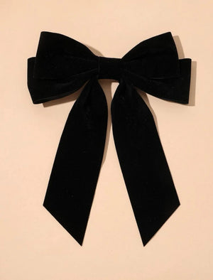 Black Velvet Hair Bow