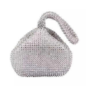 Silver Rhinestone Evening Bag