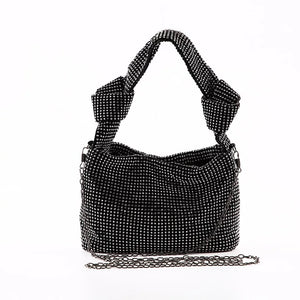 Black Knot Rhinestone Purse