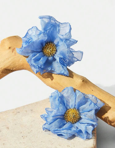 Blue Flower Earrings