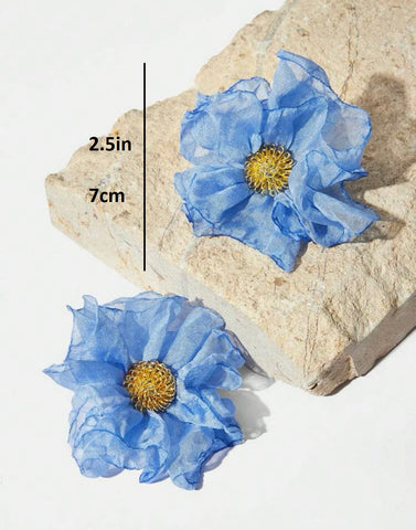 Blue Flower Earrings