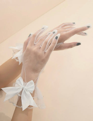 Wedding Gloves with Bows