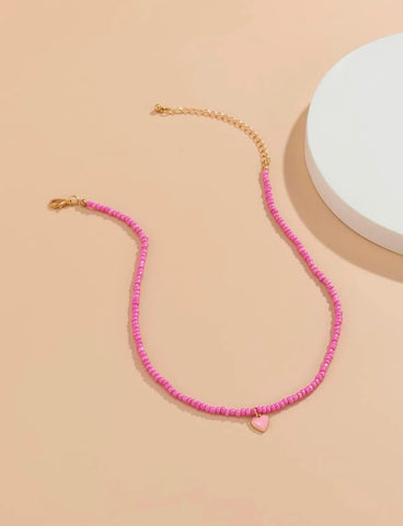 Pink Beaded Necklace