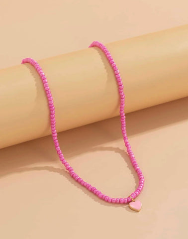 Pink Beaded Necklace