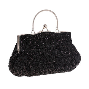 Black Beaded Evening Bag