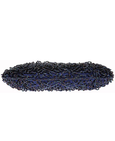 Navy Blue Beaded Evening Bag