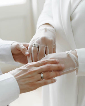 Wedding Gloves with Pearls