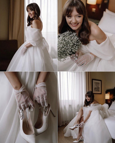 Wedding Gloves with Pearls