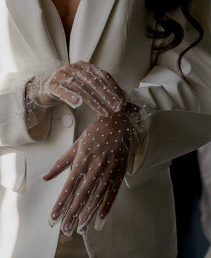 Copy of Polka Dot Wedding Gloves