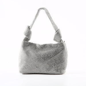 Silver Knot Rhinestone Purse