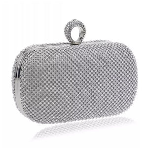 Silver Crystal Evening Clutch