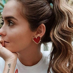 Red Heart Earrings