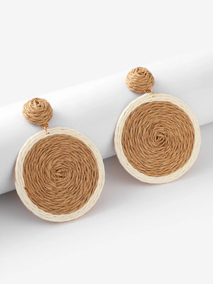 Boho Rattan Earrings