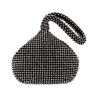 Black Rhinestone Evening Bag